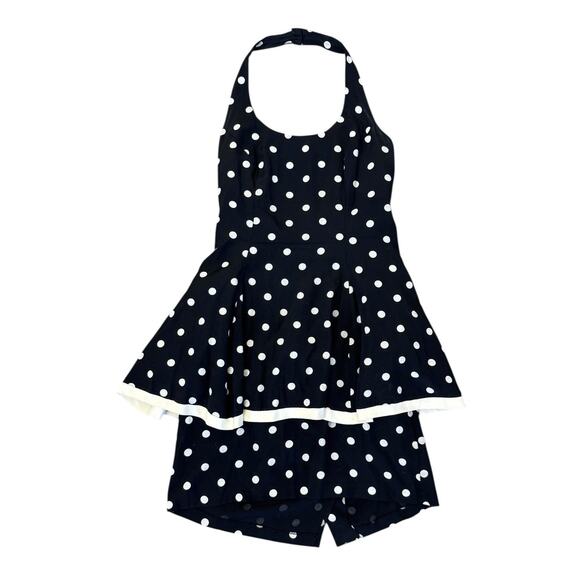 RAMPAGE Vintage Retro 50s 60s Pinup Girl Polka Dot Ruffled Tulle Mini Dress 11 - Picture 2 of 12